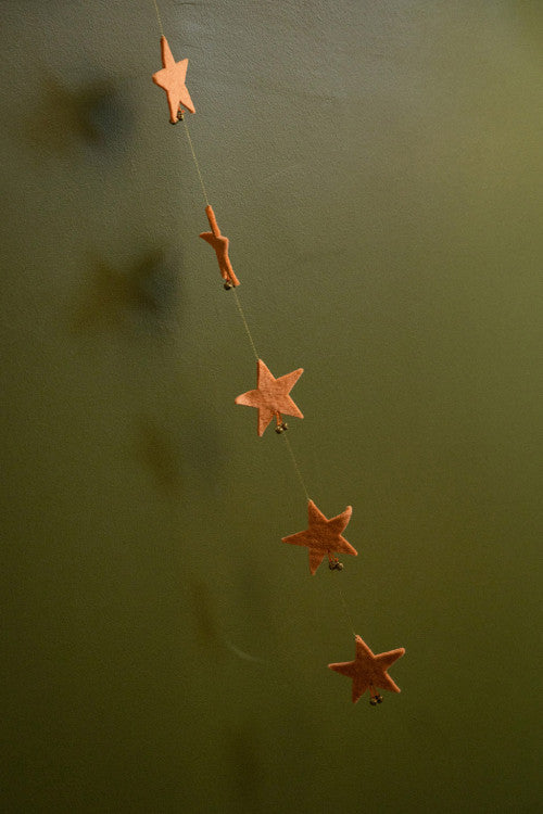 Muskhane Felt Falling Star Garlands | 7 Colours