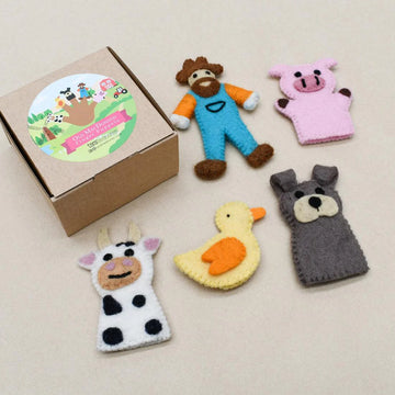 Tara Treasures | Finger Puppet Set - Old MacDonald's Farm