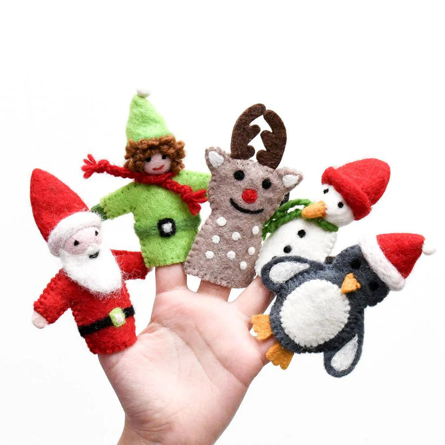 Tara Treasures | Finger Puppet Set - Christmas