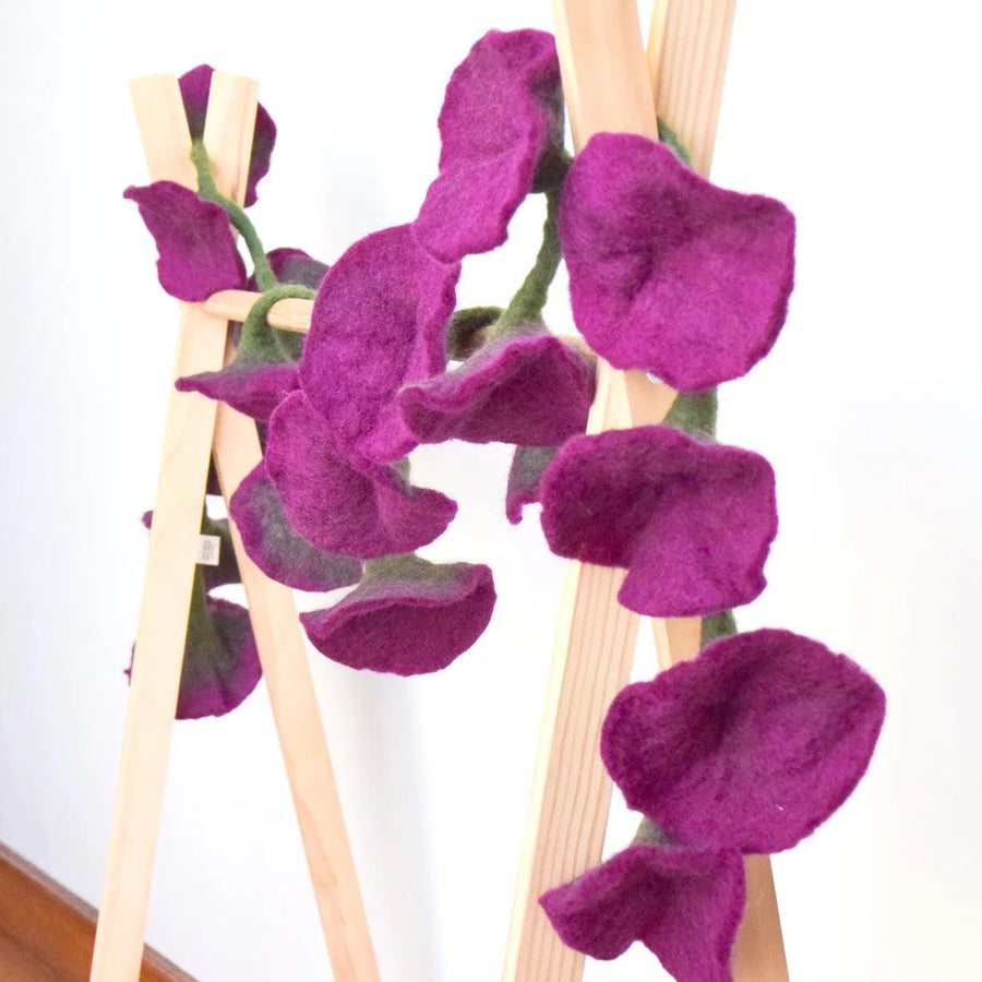 Felt Garland - Violet Flower Vine