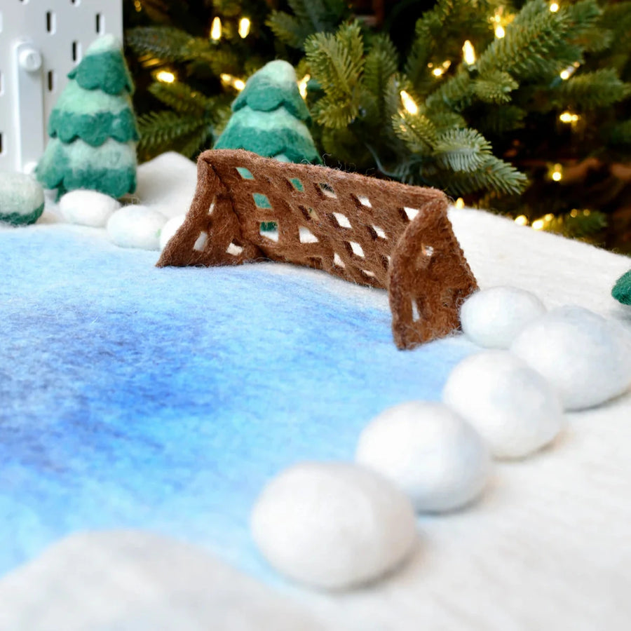 Felt Mat - Snow Ice Rink Playscape (Large)