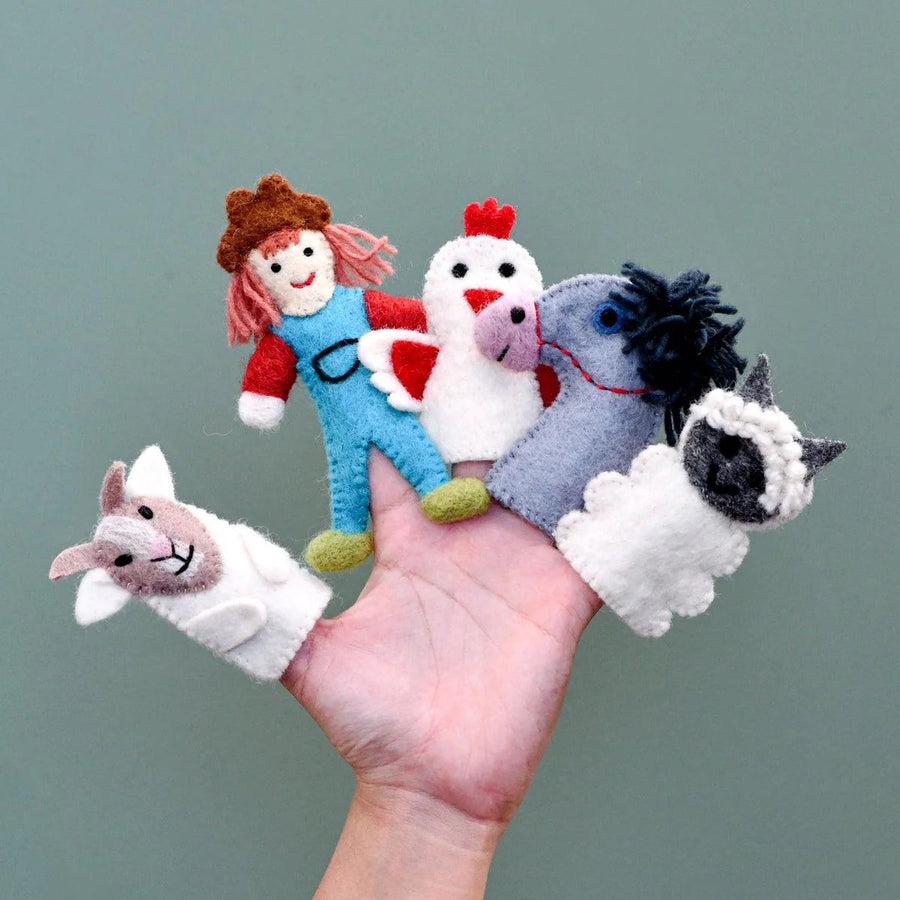 Tara Treasures | Finger Puppet Set - Old MacDonald's Farm Set B