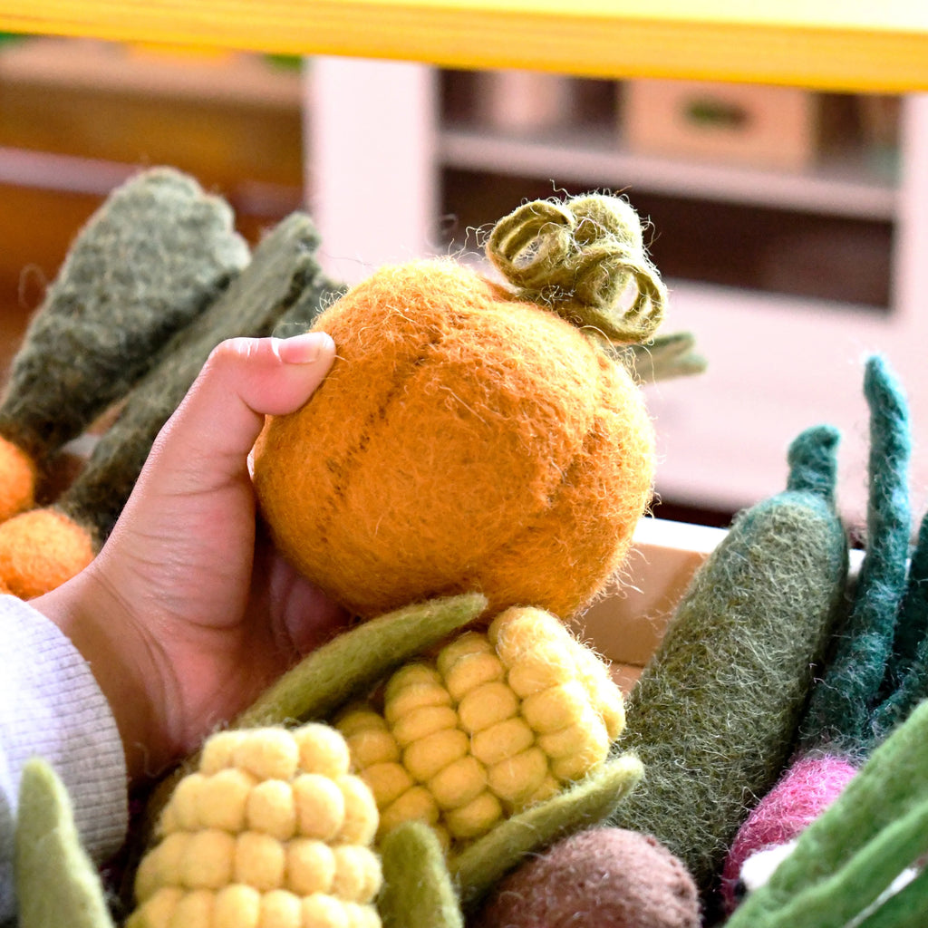 Tara Treasures | Felt Food - Small Pumpkin