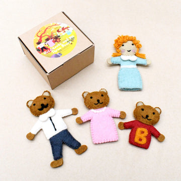 Tara Treasures | Finger Puppet Set - Goldilocks and the Three Bears