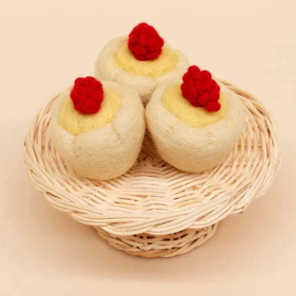 felt food lemon tart
