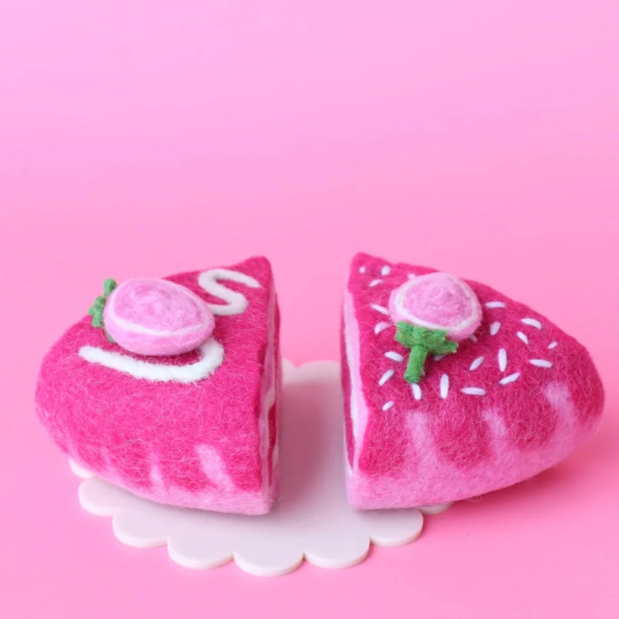 Felt Food | Strawberry Shortcake Slice