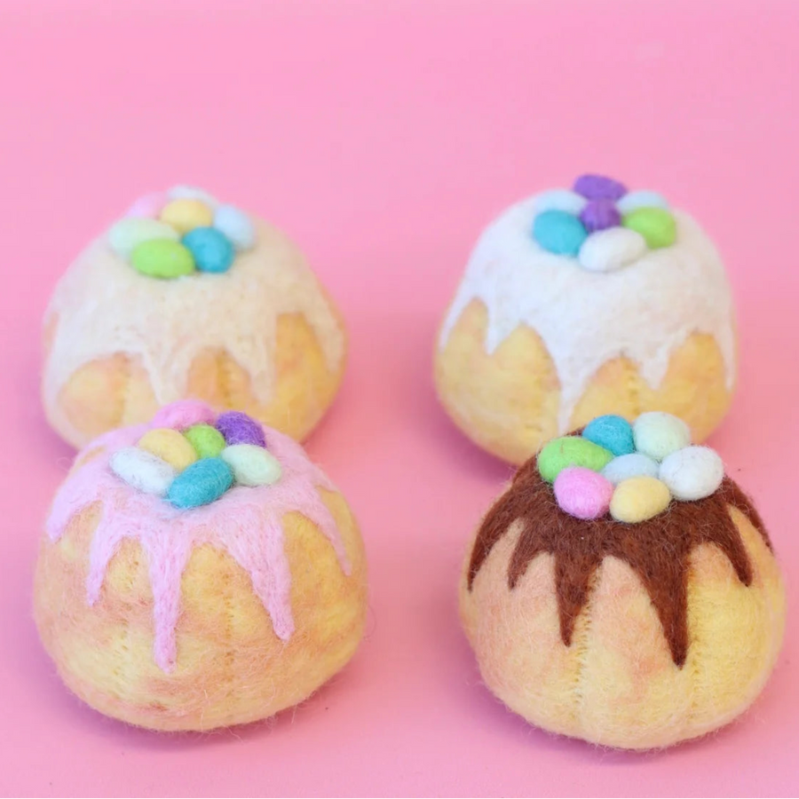 Juni Moon | Felt Food - Easter Sponge Cakes