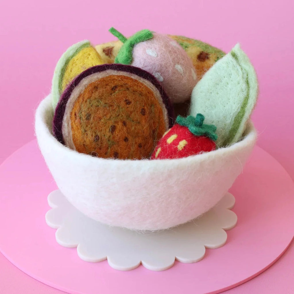 Juni Moon | Felt Food - Fruit Salad Bowl Set
