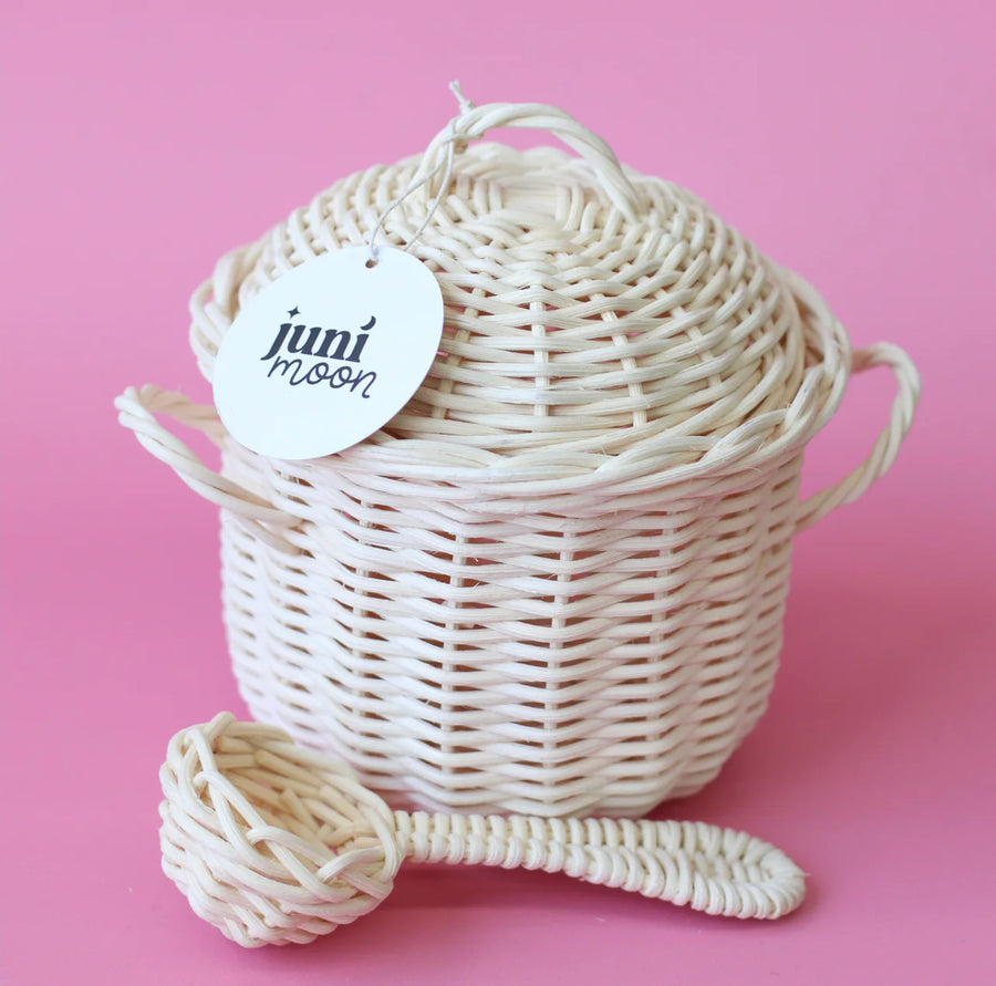 Juni Moon | Rattan Pot and Ladle Set