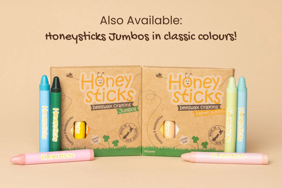 Honeysticks Natural Beeswax Crayons | Jumbo Size Pastel