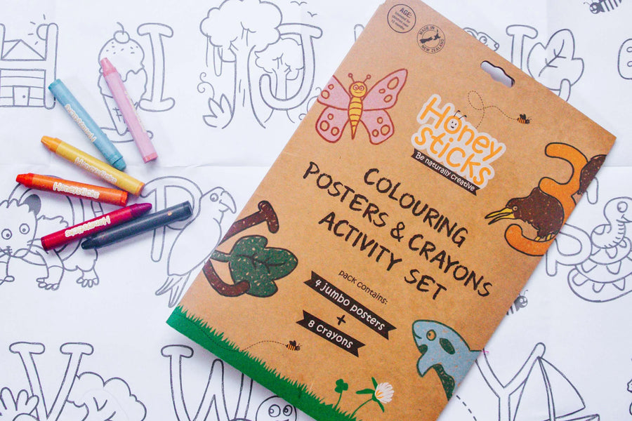 Honeysticks | Jumbo Posters and Crayons Activity Pack