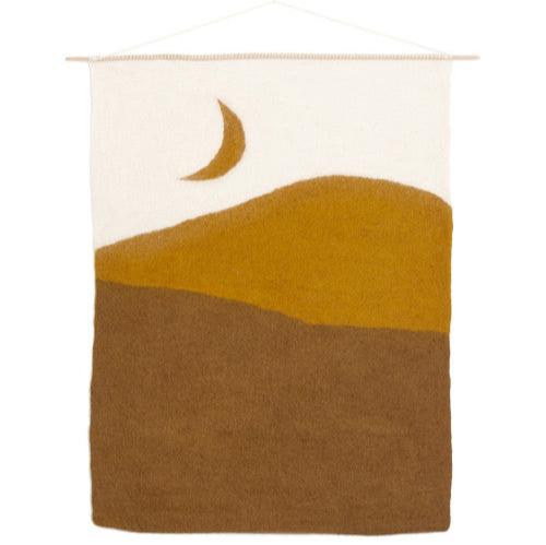 Muskhane Felt Landscape Wall Hanging | Midnight