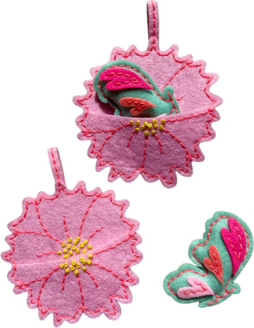 Kids Craft Kit | DIY Felt Creations - Butterfly in a Flower Pocket