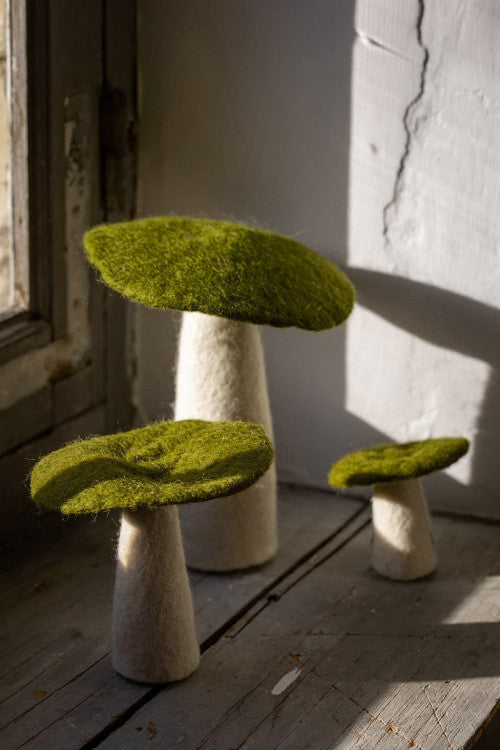 Muskhane Felt Mushrooms | Olive