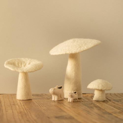 Muskhane Felt Mushrooms | Natural