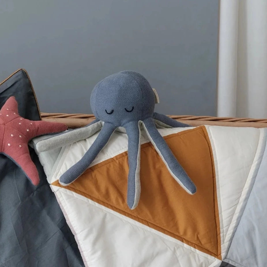 Fabelab | Organic Cotton Octopus with Rattle (2 colours)