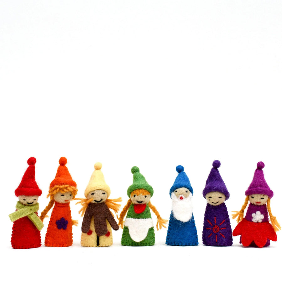 Tara Treasures | Finger Puppet Set - Rainbow People