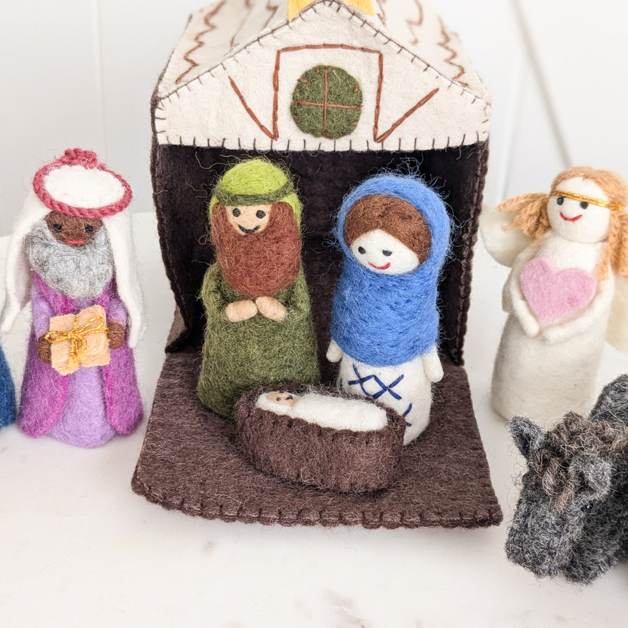 Felt Christmas Nativity Set (Coloured)