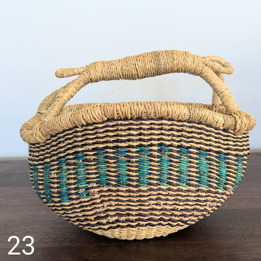 Small Foraging Bolga Basket - Patterned Designs