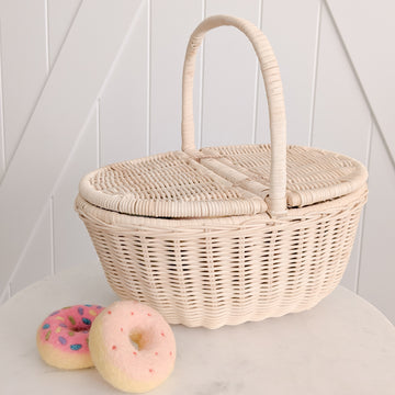 Rattan Picnic Baskets - SECOND