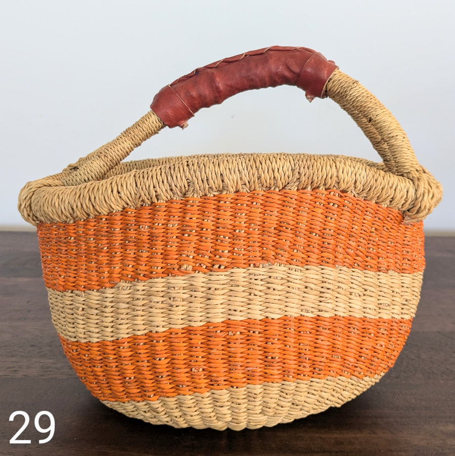 Small Foraging Bolga Basket - Patterned Designs