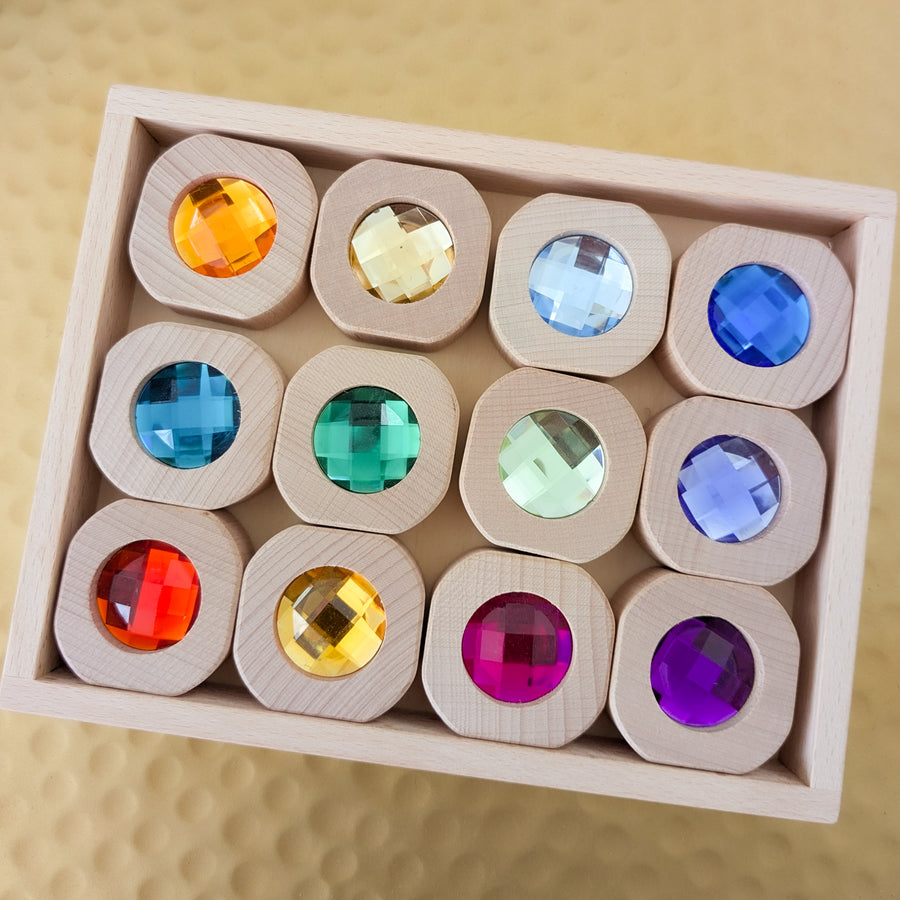 Bitcoin Sparkle Gem Block Set - 12 pieces