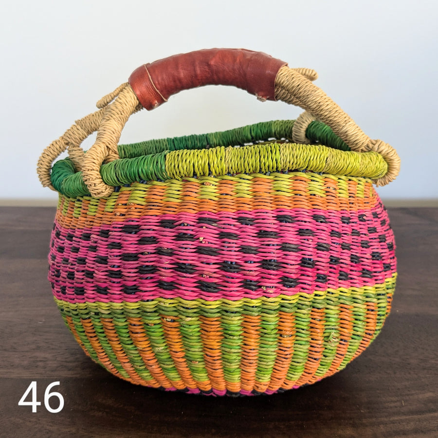 Small Foraging Bolga Basket - Patterned Designs