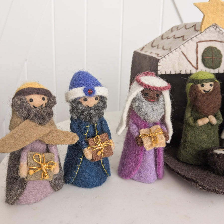 Felt Christmas Nativity Set (Coloured)