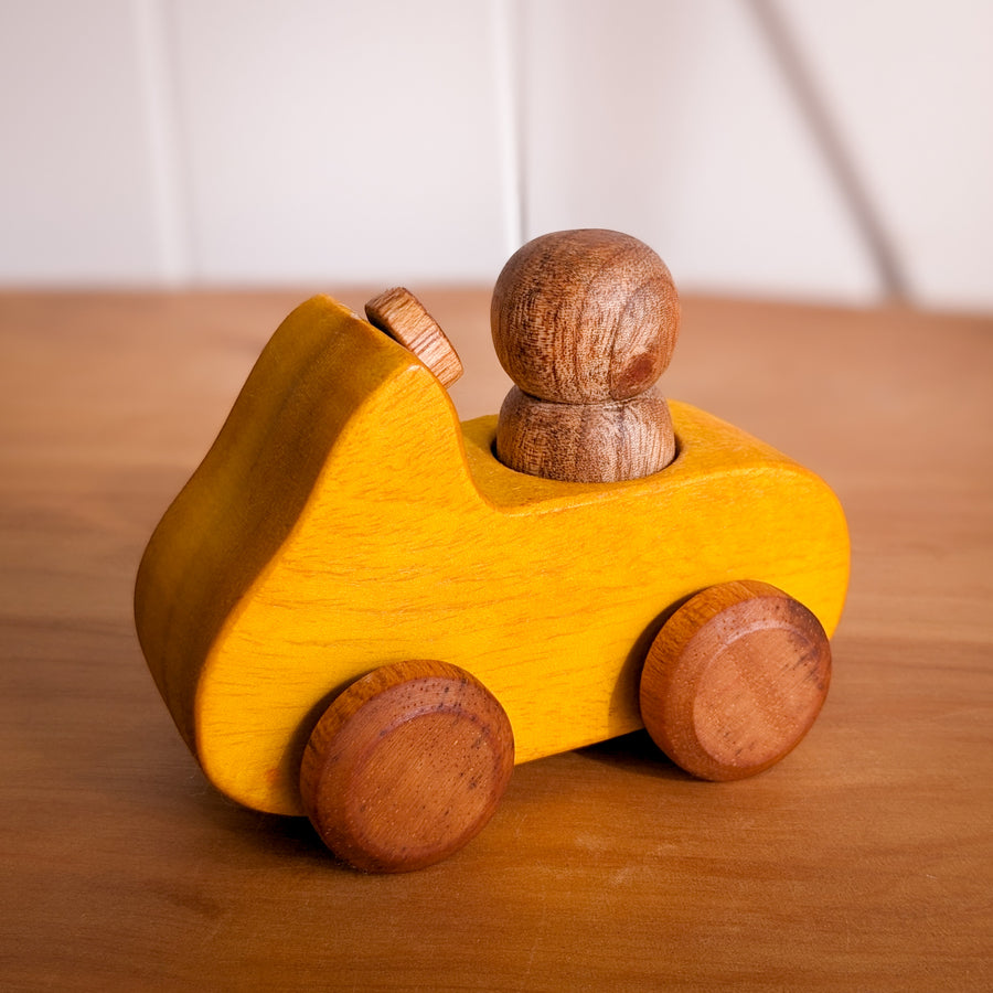 Rainbow Wooden Cars with Peg Dolls