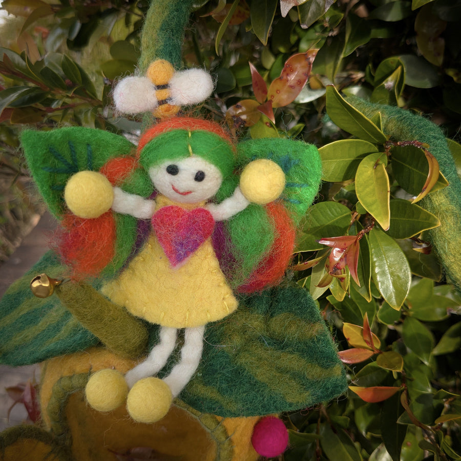 Felt Fairy Home | Bee Pod with Fairy Doll