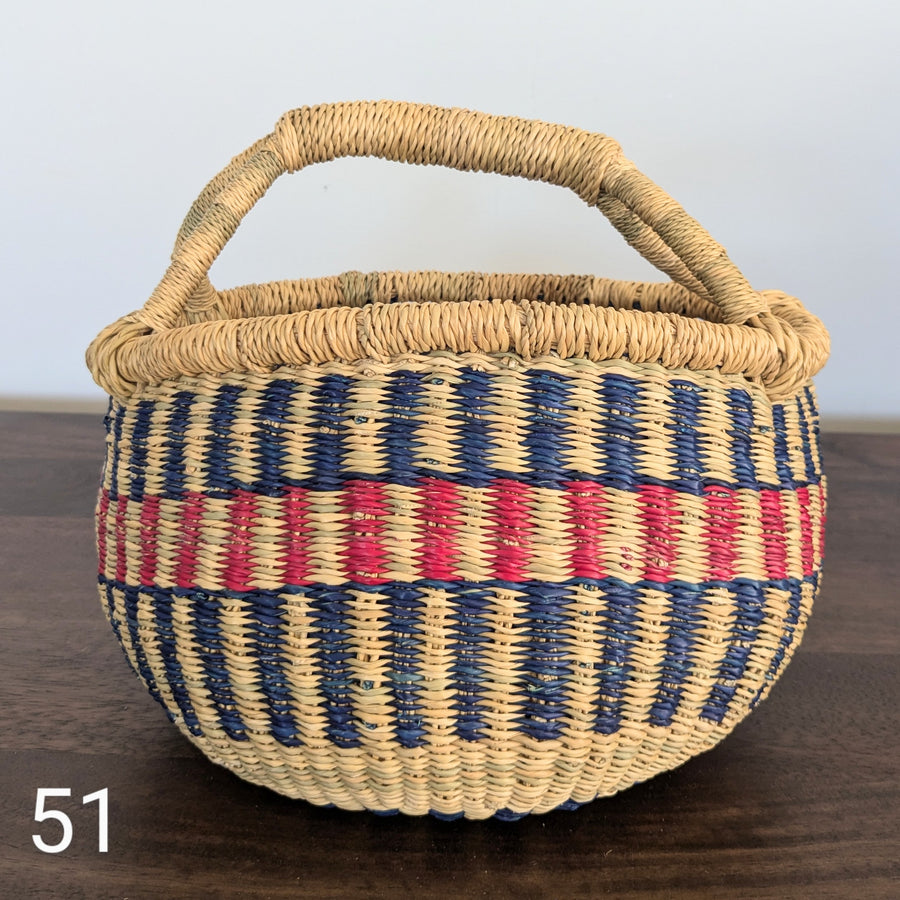 Small Foraging Bolga Basket - Patterned Designs