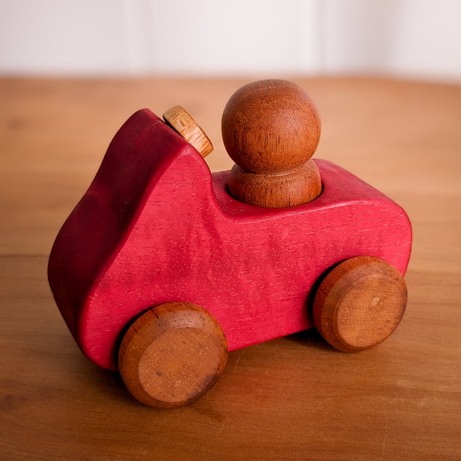 Rainbow Wooden Cars with Peg Dolls