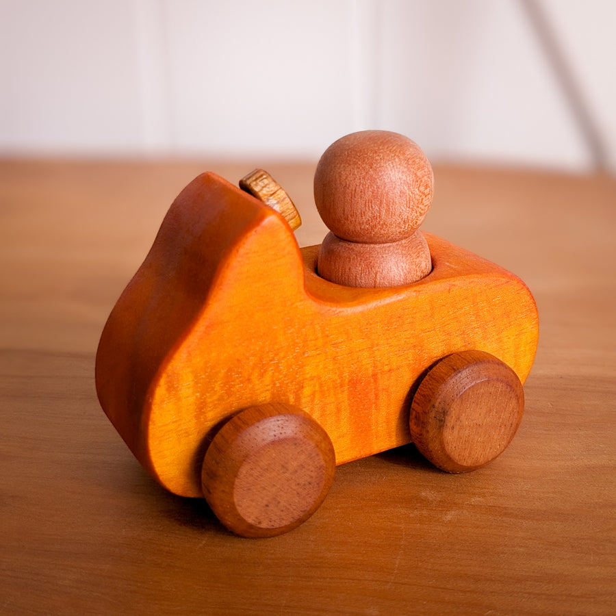 Rainbow Wooden Cars with Peg Dolls