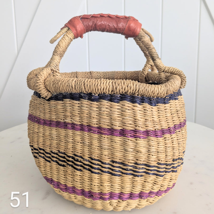 Small Foraging Bolga Basket - Patterned Designs