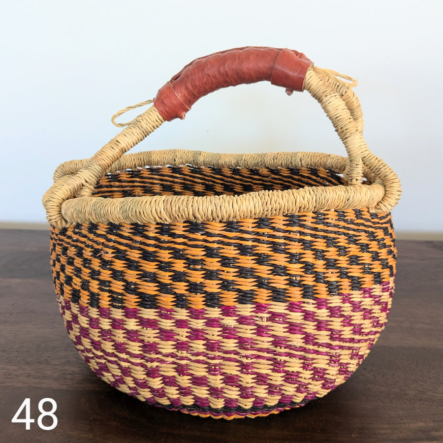 Small Foraging Bolga Basket - Patterned Designs