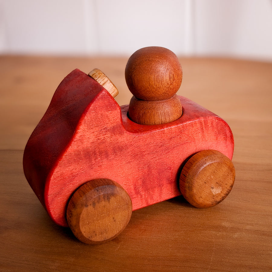 Rainbow Wooden Cars with Peg Dolls