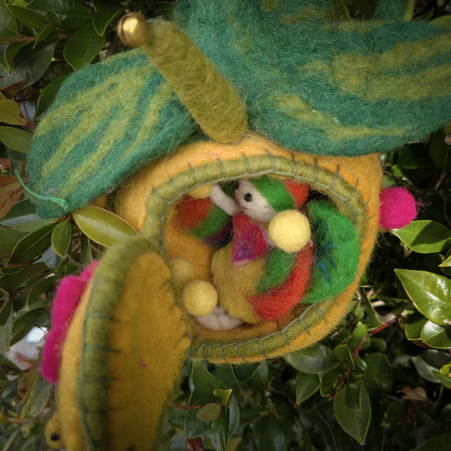 Felt Fairy Home | Bee Pod with Fairy Doll