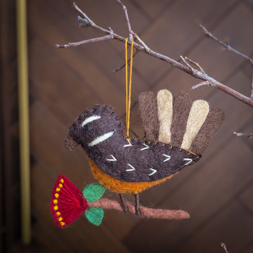 Christmas Decor - Pashom Felt Pīwakawaka Fantail (Limited Edition)