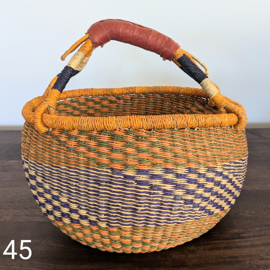 Small Foraging Bolga Basket - Patterned Designs