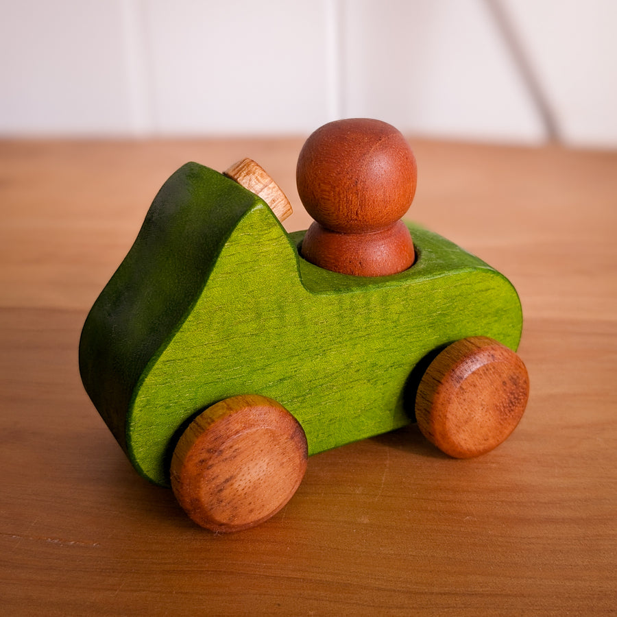 Rainbow Wooden Cars with Peg Dolls