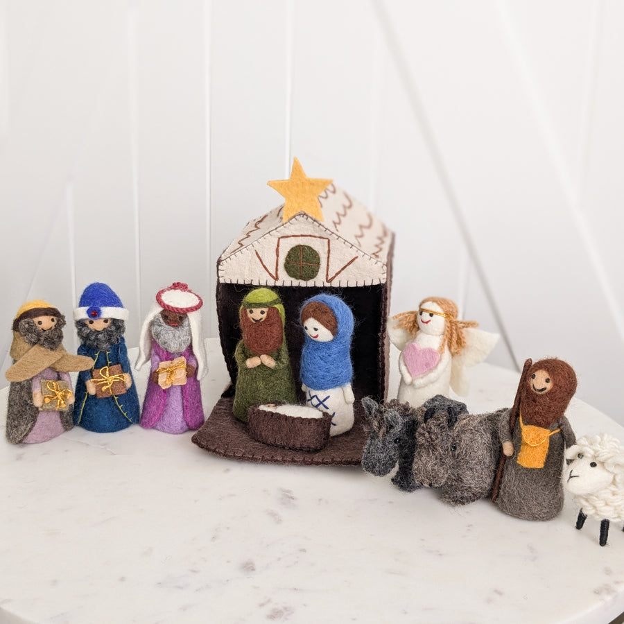 Felt Christmas Nativity Set (Coloured)