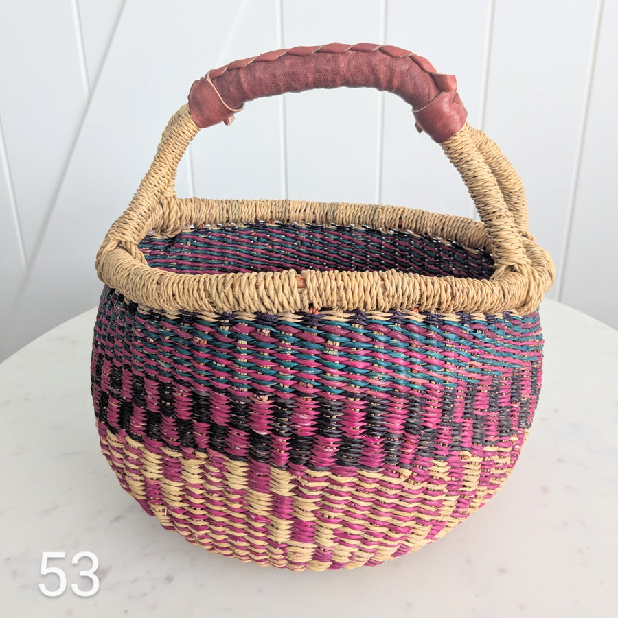 Small Foraging Bolga Basket - Patterned Designs