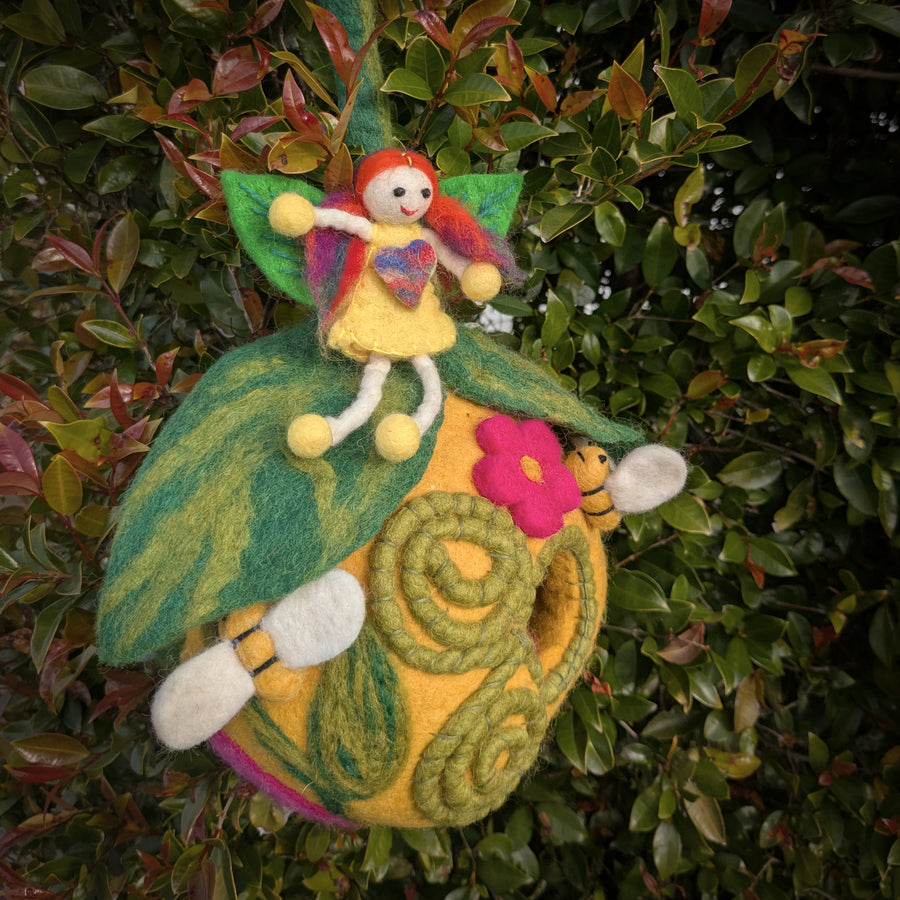 Felt Fairy Home | Bee Pod with Fairy Doll