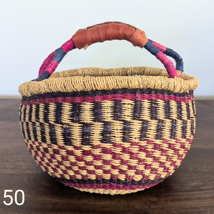 Small Foraging Bolga Basket - Patterned Designs