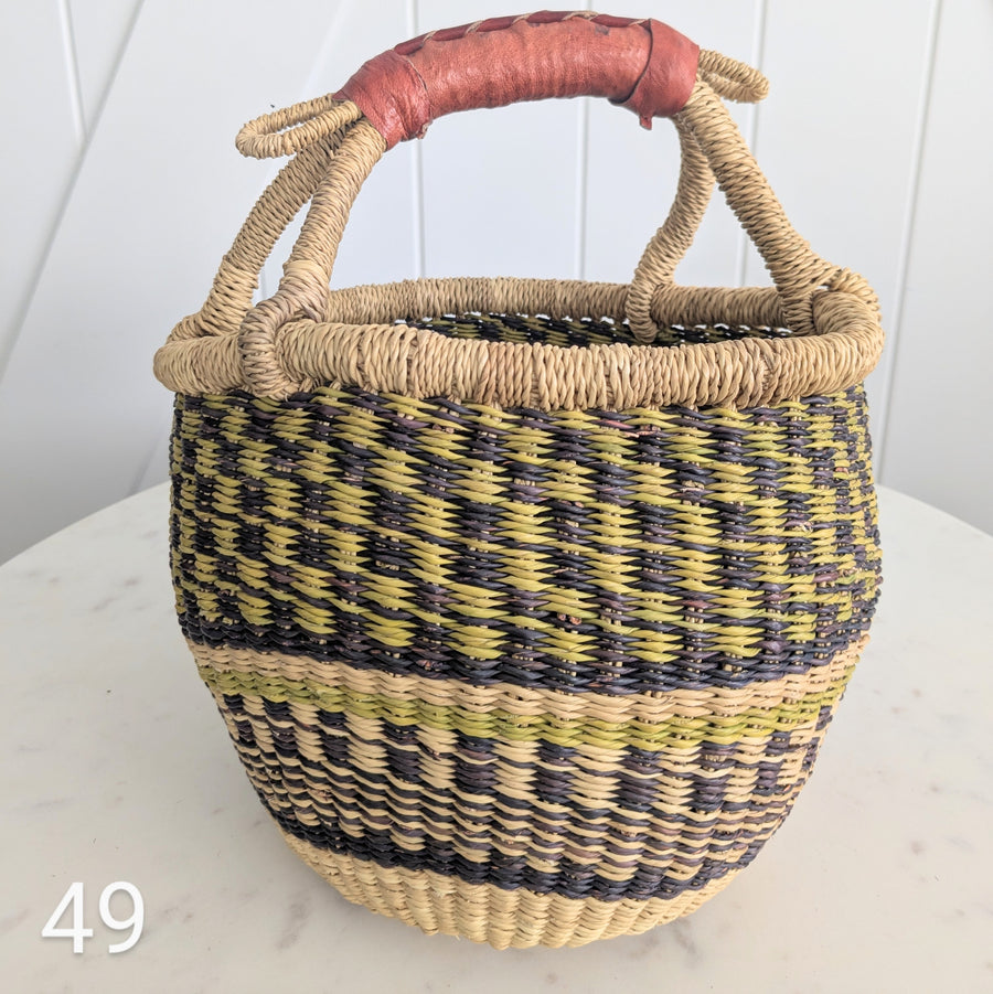 Small Foraging Bolga Basket - Patterned Designs