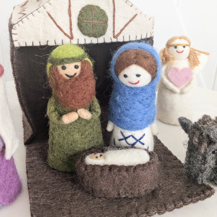 Felt Christmas Nativity Set (Coloured)