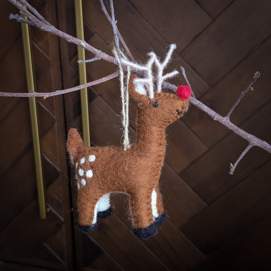 Christmas Decor - Pashom Felt Rudolph Reindeer
