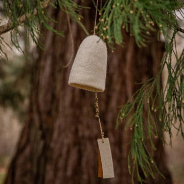 Muskhane Large Felt Rustic Bells - Natural