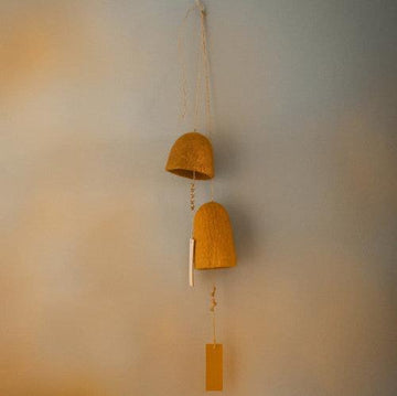 Muskhane Large Felt Rustic Bells - Gold