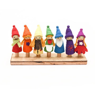 Tara Treasures | Finger Puppet Set - Rainbow People